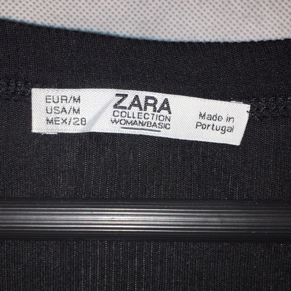Zara Ribbed Black Tank Top | Size M - Picture 2 of 4